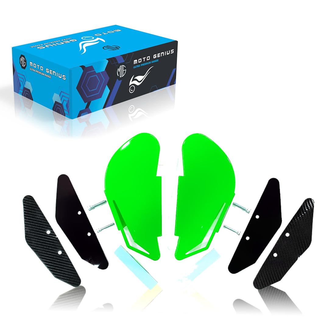 Heavy-Duty Universal Plastic Side Wings for Sport Bikes | Aerodynamic, Lightweight, and Stylish Upgrade-Green - Moto Genius