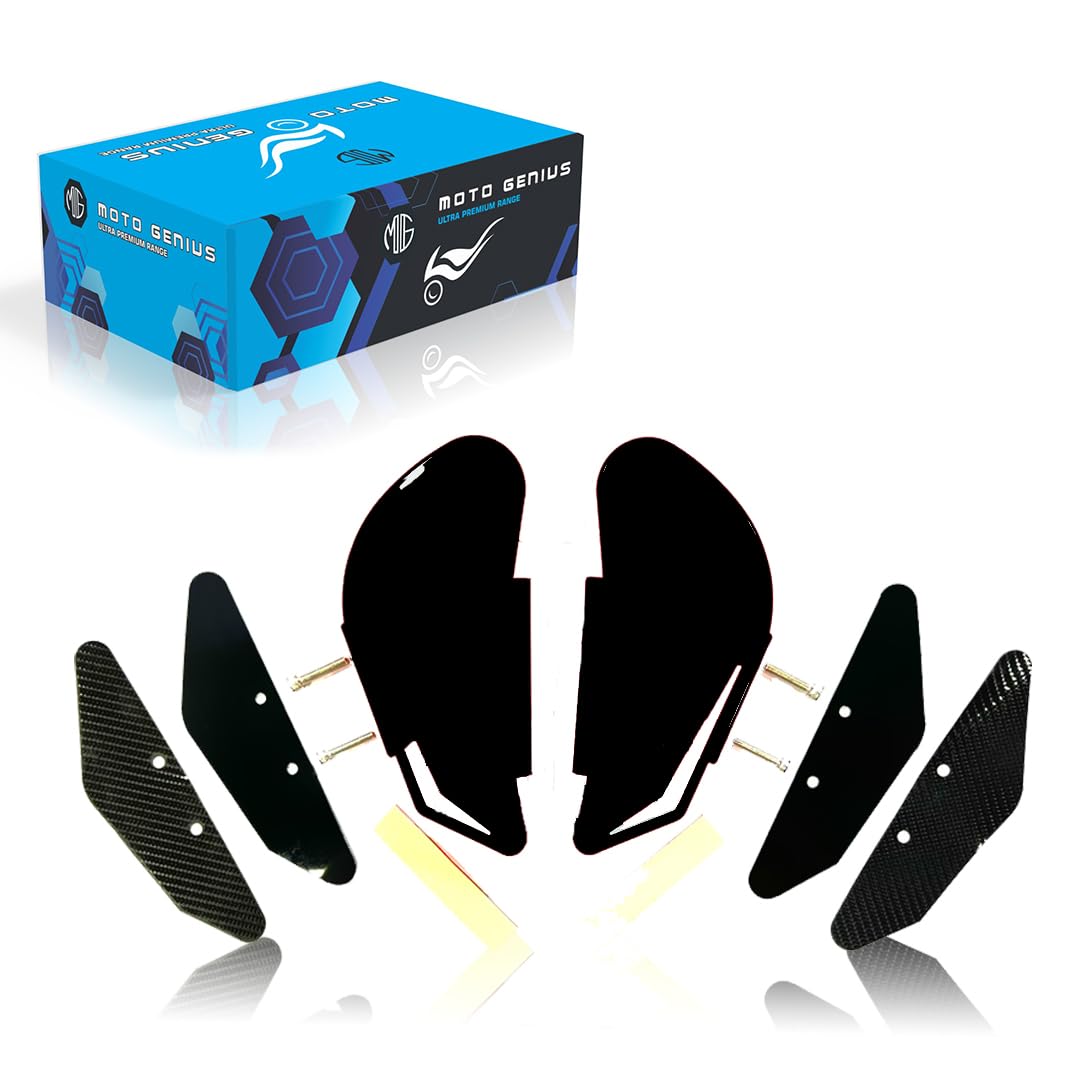 Heavy-Duty Universal Plastic Side Wings for Sport Bikes | Aerodynamic, Lightweight, and Stylish Upgrade-Black - Moto Genius