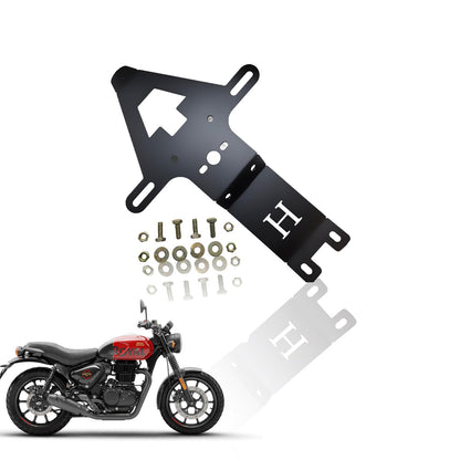 Heavy Metal Tail Tidy Number Plate Holder | License Plate Bracket for Hunter 350 - Moto Genius