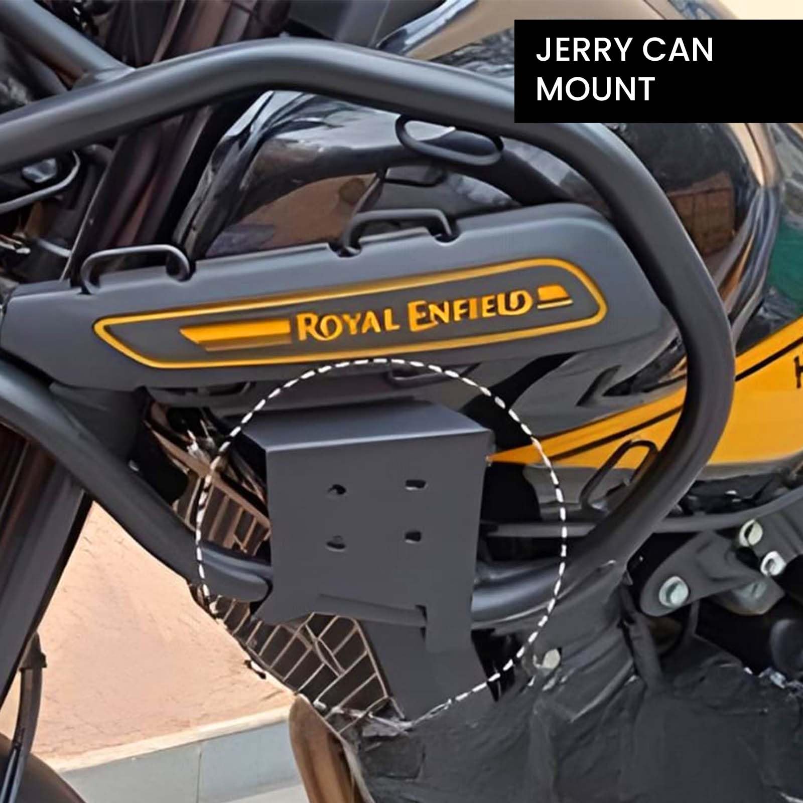 Himalayan 450 Jerry Can Mount | Heavy Duty Mounting Bracket for Jerry Cans |Rugged Design for Adventure Riding (Pack of 2)-BLACK - Moto Genius