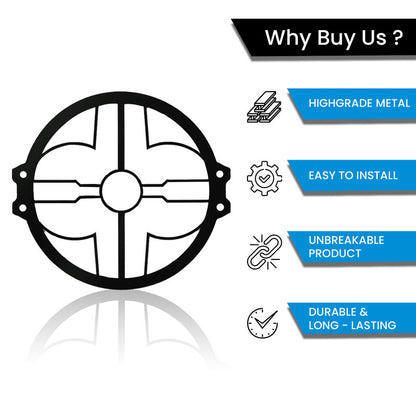 MOTO GENIUS Front Headlight Grill Guard for RE Himalayan 450 Motorbike | Durable Metal Protective Head Light Frame Protector