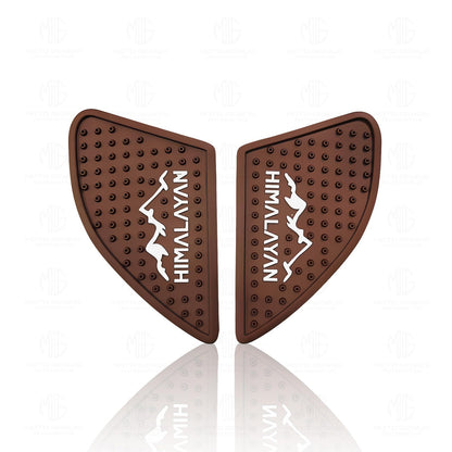 Himalayan Tank Pads | Premium Tank Protection Pads |Anti-Slip and Scratch-Resistant Design |Stylish and Durable for Himalayan BS3/BS4/BS6BS/SCRAM-Brown - Moto Genius