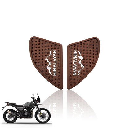 Himalayan Tank Pads | Premium Tank Protection Pads |Anti-Slip and Scratch-Resistant Design |Stylish and Durable for Himalayan BS3/BS4/BS6BS/SCRAM-Brown - Moto Genius