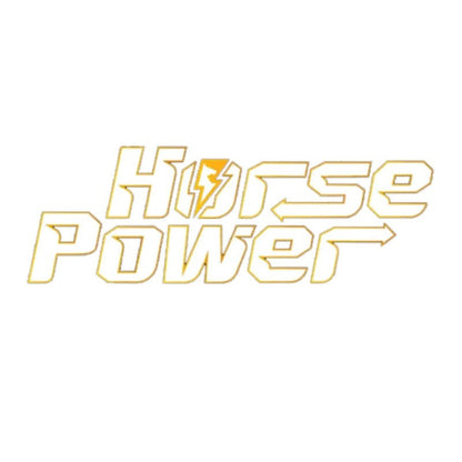 Horse-Power 3D Vinyl Sticker Waterproof Decals for Motorcycle, Helmet & Laptop | Edgy Aesthetic Stickers for Bikes and cars - Moto Genius