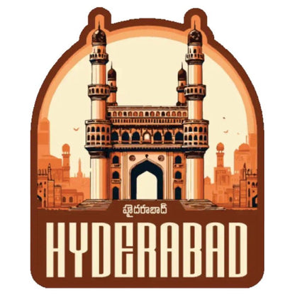 Hyderabad 3D Vinyl Sticker Waterproof Decals for Motorcycle, Helmet & Laptop | Edgy Aesthetic Stickers for Bikes and cars - Moto Genius