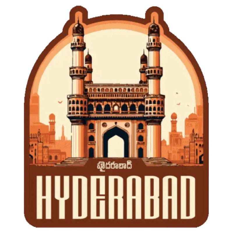 Hyderabad 3D Vinyl Sticker Waterproof Decals for Motorcycle, Helmet & Laptop | Edgy Aesthetic Stickers for Bikes and cars - Moto Genius