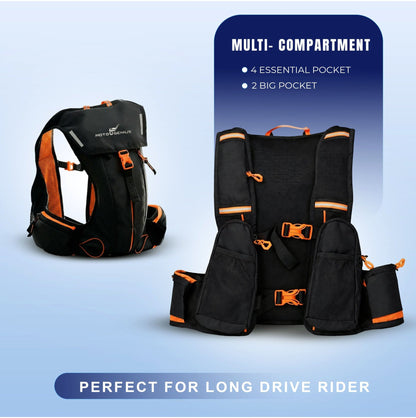 Hydration Backpack with 2L BPA-Free Bladder, Ultra-Lightweight No-Bounce Fit, Multi-Compartment Storage, Reflective Safety Strips, Ideal for Hiking, Cycling, Running, Camping & Outdoor Sports-Neon Blue - Moto Genius
