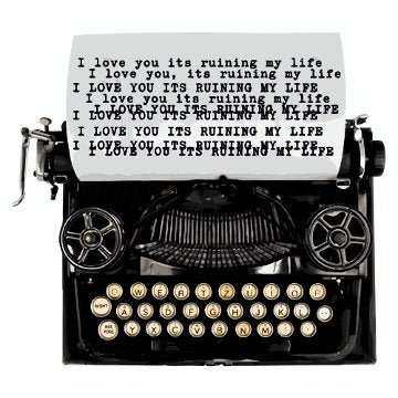 Its ruining my life Typewriter Vinyl Sticker Waterproof Decals for Motorcycle, Helmet & Laptop | Edgy Aesthetic Stickers for Bikes and cars - Moto Genius