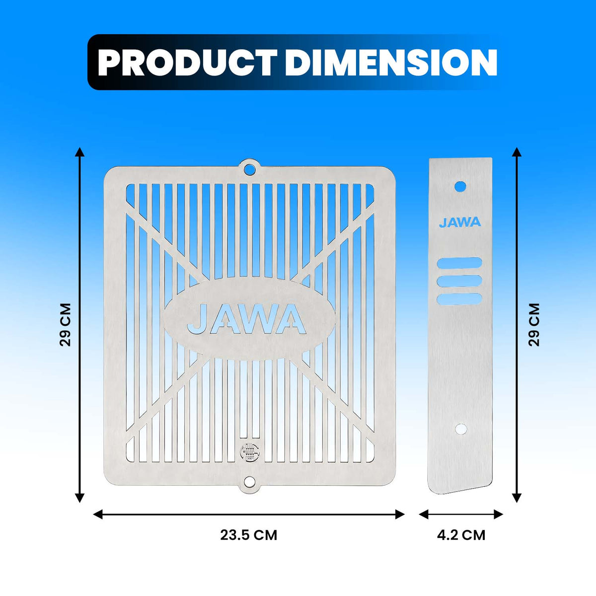 JAWA 42 Stainless Steel Radiator Guard - Moto Genius