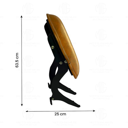 Jawa Perak Custom Back Seat | Metal Frame, Vintage Style Motorcycle Upgrade-Brown - Moto Genius