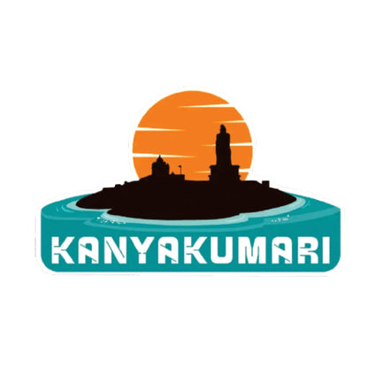 kanyakumari 3D Vinyl Sticker Waterproof Decals for Motorcycle, Helmet & Laptop | Edgy Aesthetic Stickers for Bikes and cars