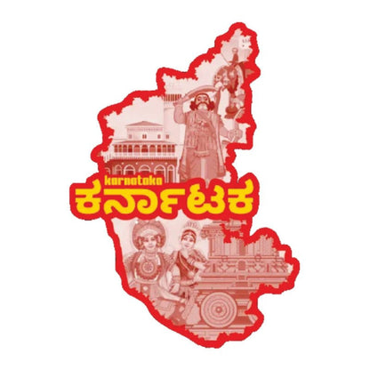 Karnataka 3D Vinyl Sticker Waterproof Decals for Motorcycle, Helmet & Laptop | Edgy Aesthetic Stickers for Bikes and cars - Moto Genius