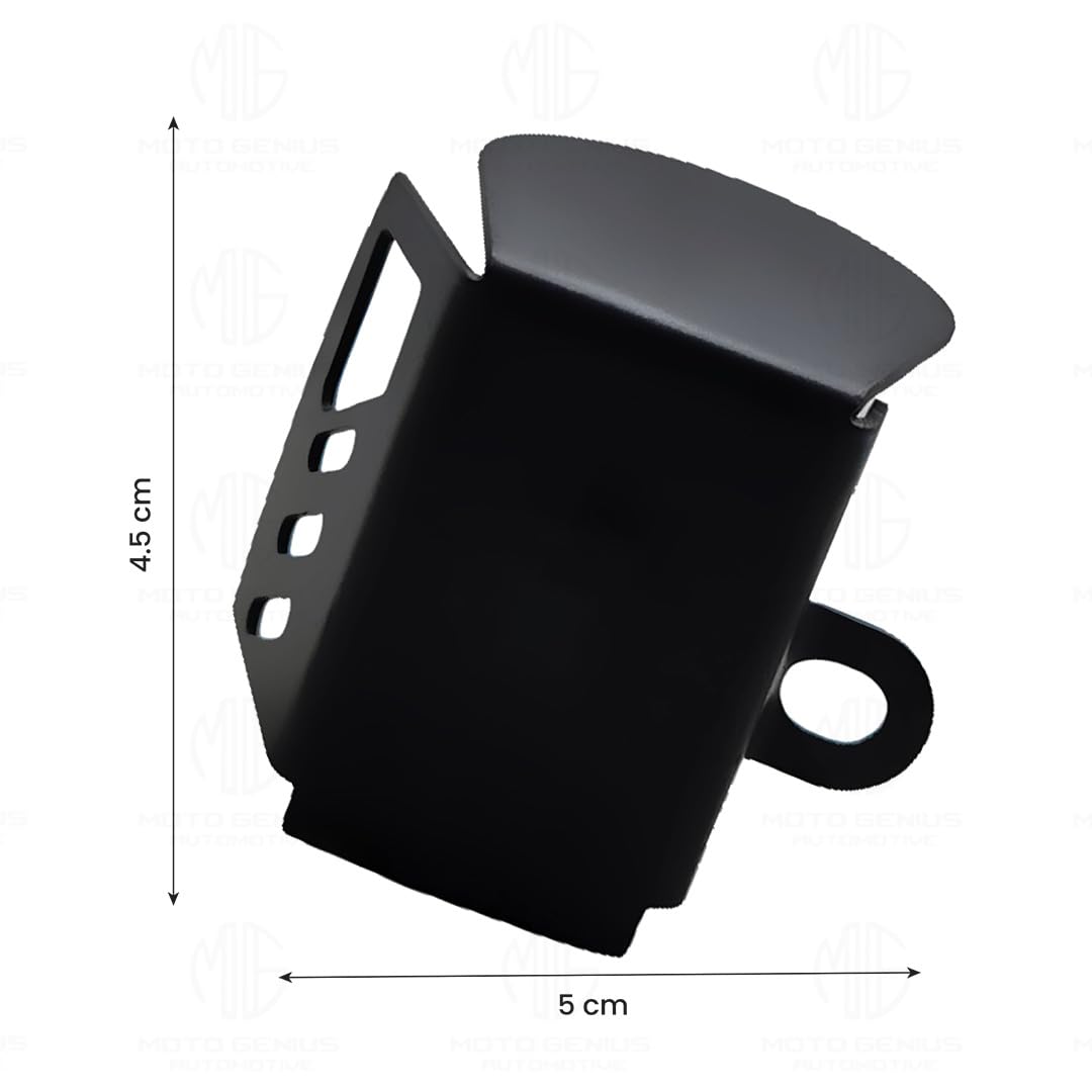 Metal Rear Brake Oil Container Guard for RE Interceptor | Fluid Reservoir Cap Compatible with RE Interceptor-Black - Moto Genius
