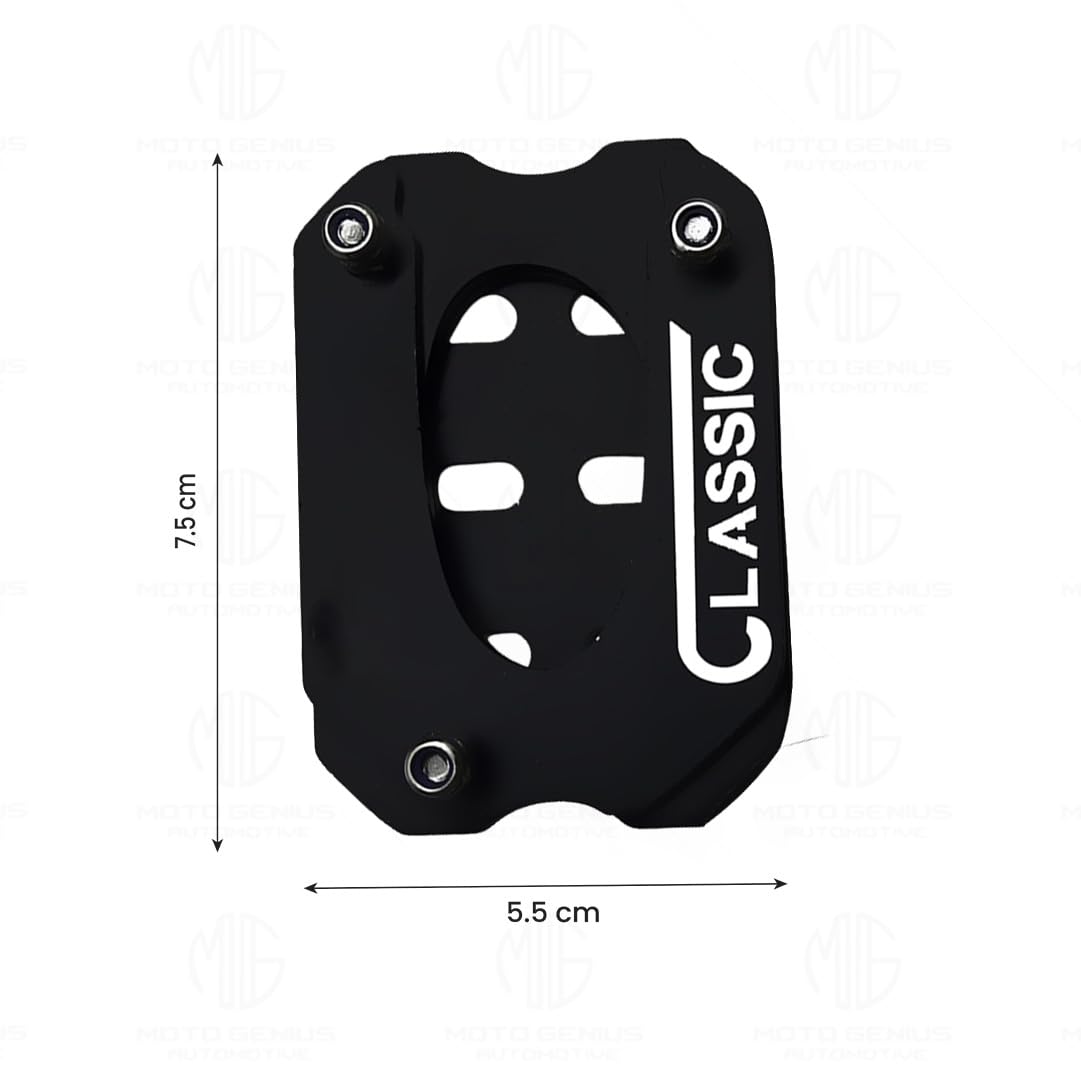 Metal Side Stand Extender for Classic Reborn 350 | Heavy Duty Parking Support and Stability Enhancer-Black - Moto Genius