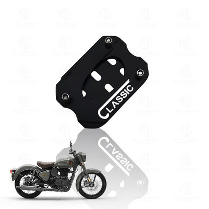 Metal Side Stand Extender for Classic Reborn 350 | Heavy Duty Parking Support and Stability Enhancer-Black - Moto Genius