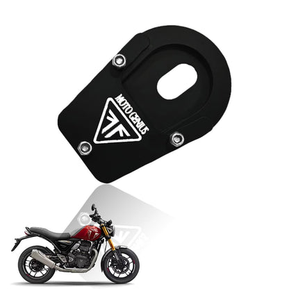 Metal Side Stand Extender for Triumph Speed 400 Motorbike - Durable Finish, Easy Installation, Enhanced Stability and Support-Black - Moto Genius