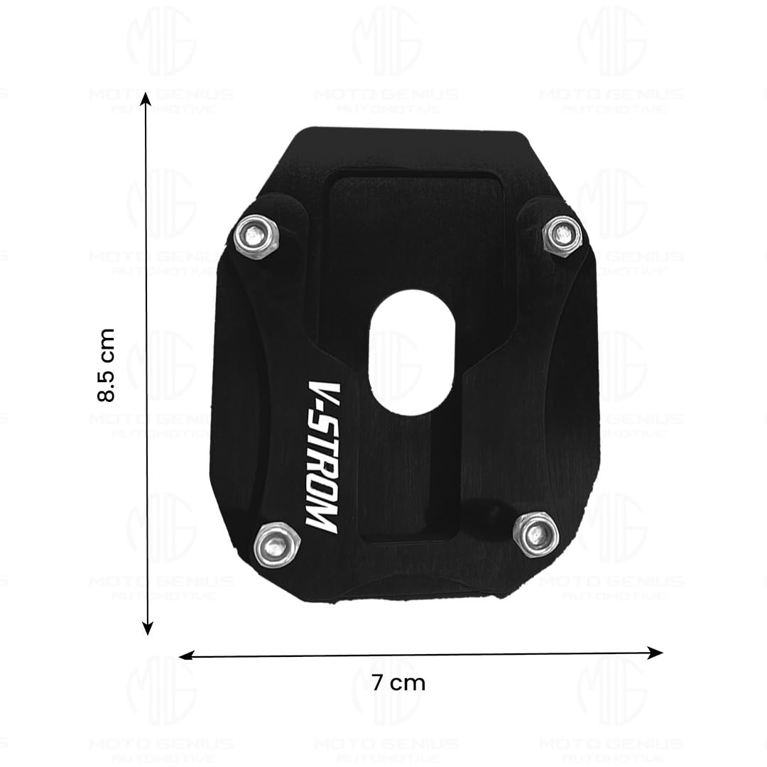 Metal Side Stand Extender Replacement for V-Storm Motorbike | Durable Finish, Easy Installation, Enhanced Stability-Black - Moto Genius
