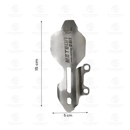 Meteor 350 Stainless Steel Master Cylinder Guard for Bike | Heavy-Duty, Impact-Resistant Protection for Motorcycle Brake Systems |Durable Steel Construction-Silver - Moto Genius