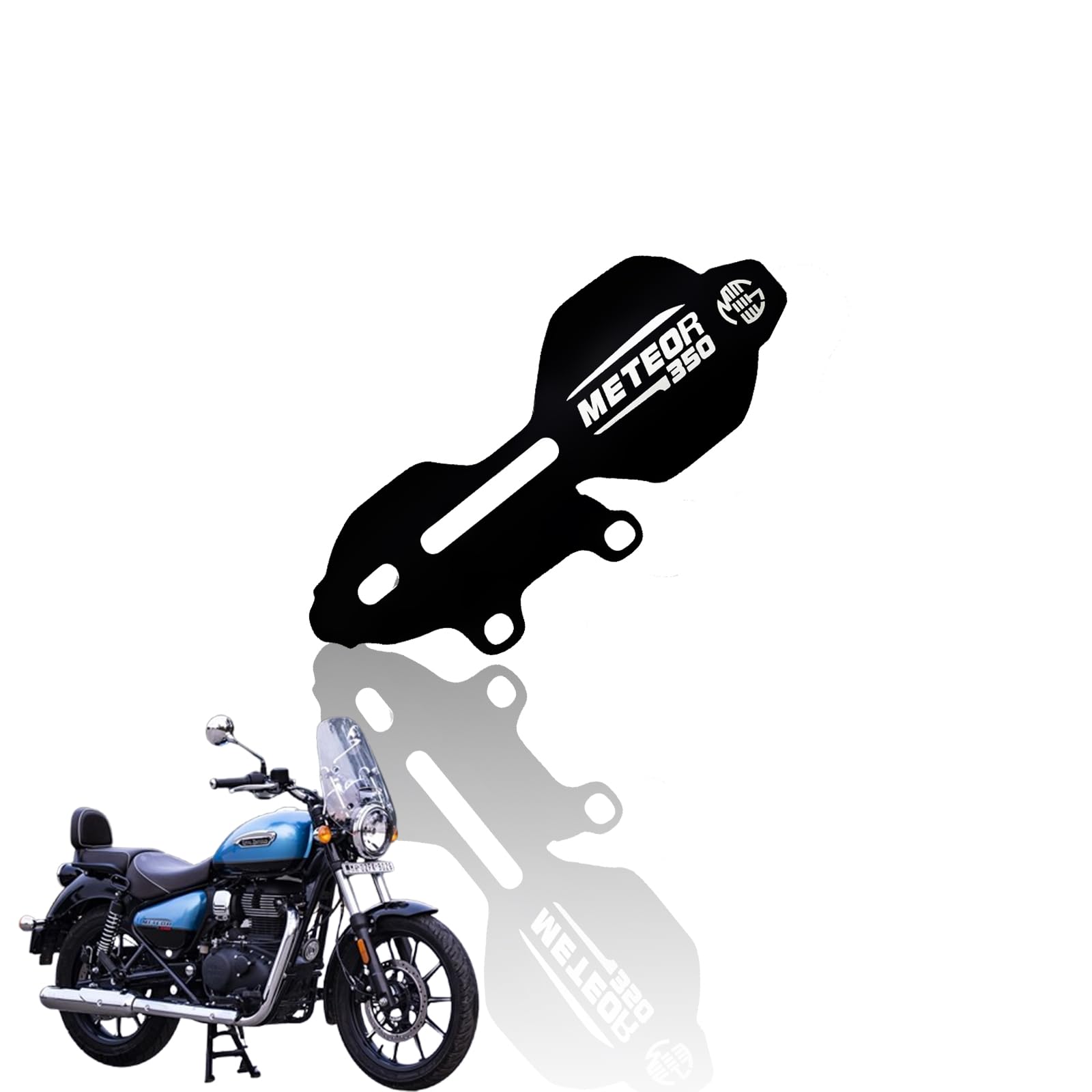Meteor 350 Stainless Steel Master Cylinder Guard for Bike | Heavy-Duty, Impact-Resistant Protection for Motorcycle Brake Systems |Durable Steel Construction-Black - Moto Genius