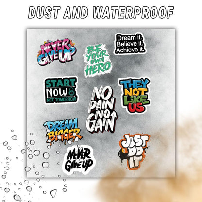 Motivational Confidence Stickers – 3D Waterproof Self-Adhesive Inspirational Quote Decal for Laptop, Mobile, Helmet, Bike, Car & Notebook | Positive Vinyl Stickers (MOTIVATION2) - Moto Genius