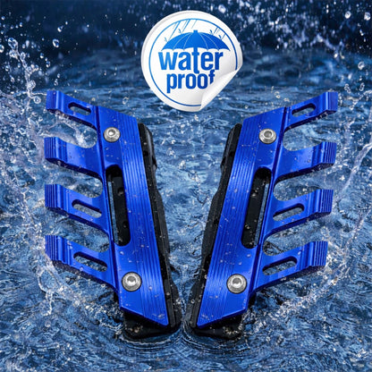 MOTO GENIUS Universal CNC Aluminum Motorcycle Front Fork Protector Anti-Fall Crash Slider, Shock Absorber & Front Fender Guard for Bikes-Blue - Moto Genius