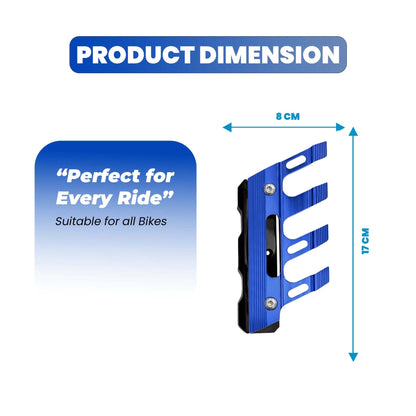 MOTO GENIUS Universal CNC Aluminum Motorcycle Front Fork Protector Anti-Fall Crash Slider, Shock Absorber & Front Fender Guard for Bikes-Blue - Moto Genius