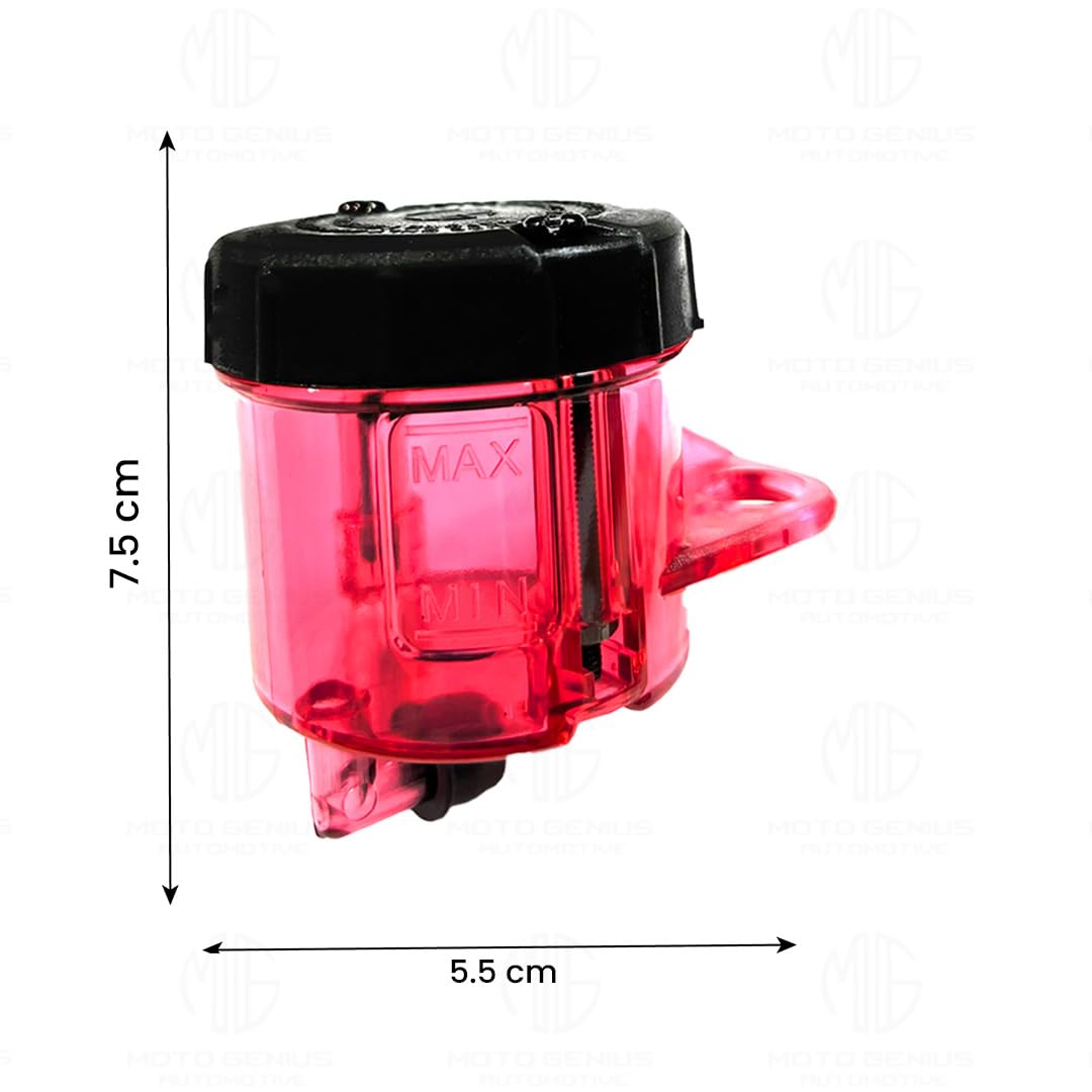Moto GENIUSUniversal Motorcycle Front Brake Master Cylinder Oil Reservoir Tank Cup | Durable Replacement for Hydraulic Brake and Clutch Systems-Red - Moto Genius