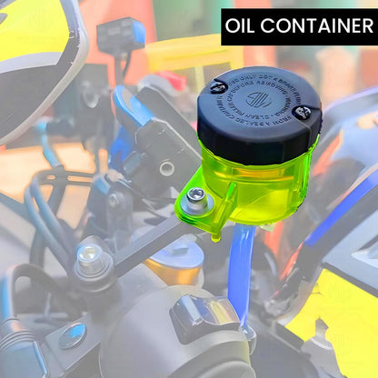 Moto GENIUSUniversal Motorcycle Front Brake Master Cylinder Oil Reservoir Tank Cup | Durable Replacement for Hydraulic Brake and Clutch Systems-Neon - Moto Genius