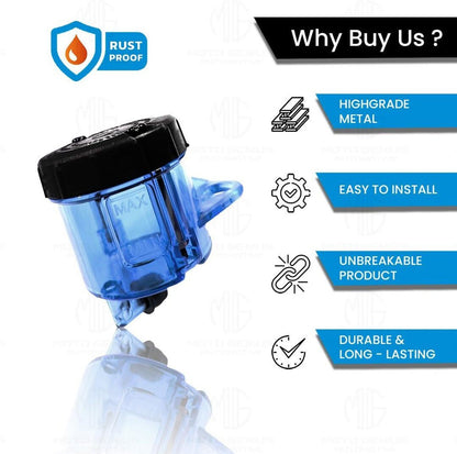 Moto GENIUSUniversal Motorcycle Front Brake Master Cylinder Oil Reservoir Tank Cup | Durable Replacement for Hydraulic Brake and Clutch Systems-Blue - Moto Genius
