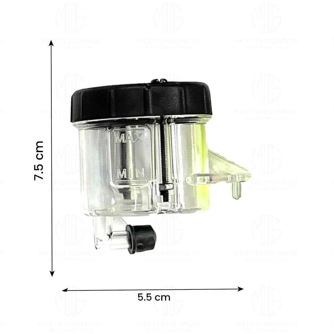 Moto GENIUSUniversal Motorcycle Front Brake Master Cylinder Oil Reservoir Tank Cup | Durable Replacement for Hydraulic Brake and Clutch Systems-Grey - Moto Genius