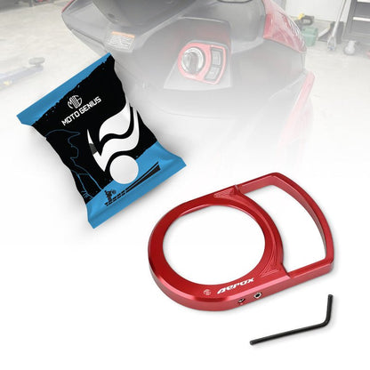 Motorcycle Ignition Key Lock Switch Cover Protector Ring for Yamaha Aerox 155, Durable & Stylish Ignition Key Guard Accessory-Red - Moto Genius