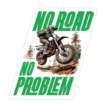 No-Road-No-Problem 3D Vinyl Sticker Waterproof Decals for Motorcycle, Helmet & Laptop | Edgy Aesthetic Stickers for Bikes and cars - Moto Genius
