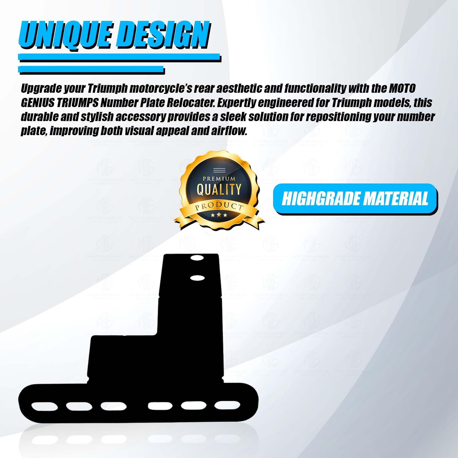 Number Plate Relocator for Triumph Speed 400 & 400X | Tail Tidy Fender Eliminator Kit | Durable Metal Construction | Sleek Rear License Plate Mount - Moto Genius