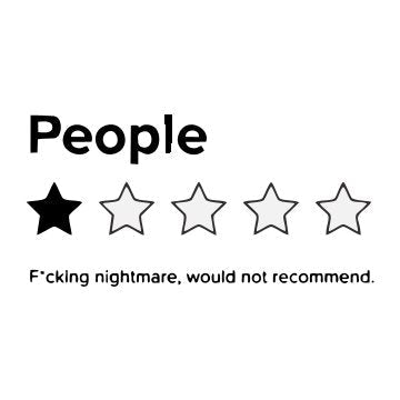 People Star Rating Vinyl Sticker Waterproof Decals for Motorcycle, Helmet & Laptop | Edgy Aesthetic Stickers for Bikes and cars - Moto Genius