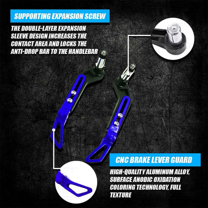 Premium Adjustable CNC Brake Clutch Lever Protector Guard for Motorcycles & Bikes – Universal Fit-Blue - Moto Genius