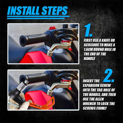 Premium Adjustable CNC Brake Clutch Lever Protector Guard for Motorcycles & Bikes – Universal Fit-Orange - Moto Genius