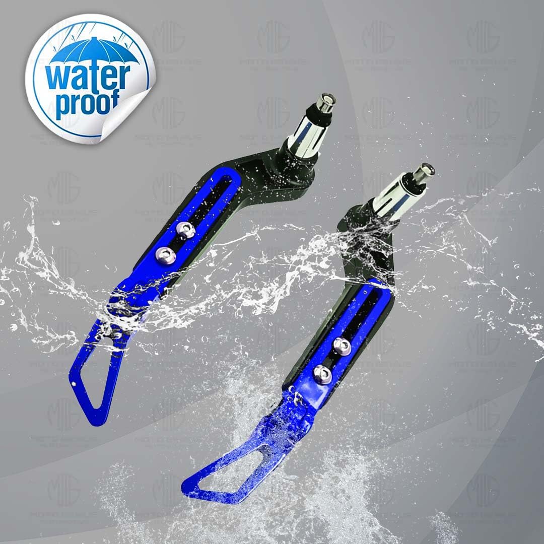 Premium Adjustable CNC Brake Clutch Lever Protector Guard for Motorcycles & Bikes – Universal Fit-Blue - Moto Genius