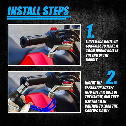 Premium Adjustable CNC Brake Clutch Lever Protector Guard for Motorcycles & Bikes – Universal Fit-Blue - Moto Genius