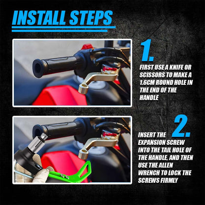 Premium Adjustable CNC Brake Clutch Lever Protector Guard for Motorcycles & Bikes – Universal Fit-Green - Moto Genius