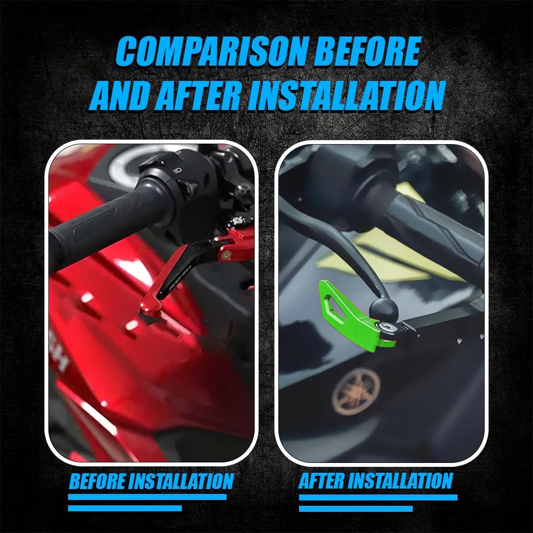 Premium Adjustable CNC Brake Clutch Lever Protector Guard for Motorcycles & Bikes – Universal Fit-Green - Moto Genius