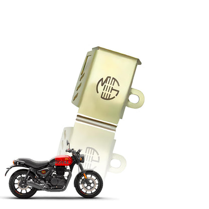 Premium Rear Brake Oil Container Guard Compatible with Hunter 350 Protection & Custom Fit-Golden - Moto Genius