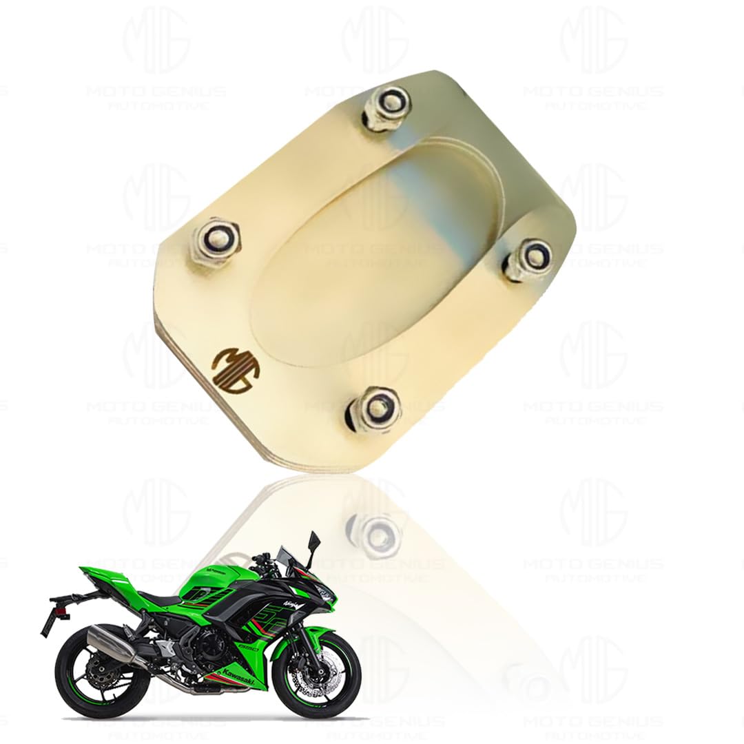 Premium Stainless Steel Side Stand Extender Replacement for Ninja 300 | Durable, Finish, Easy Installation, Enhanced Stability-Silver - Moto Genius
