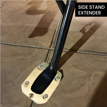 Premium Stainless Steel Side Stand Extender Replacement for Ninja 300 | Durable, Finish, Easy Installation, Enhanced Stability-Silver - Moto Genius