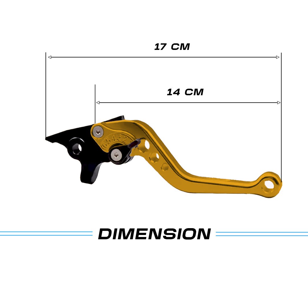 Pulsar NS200 NS160 RS200 Adjustable Clutch & Brake Lever Set | 6-Position CNC Aluminum Bike Levers | Heavy Duty, Ergonomic Motorcycle Hand Levers-Gold - Moto Genius