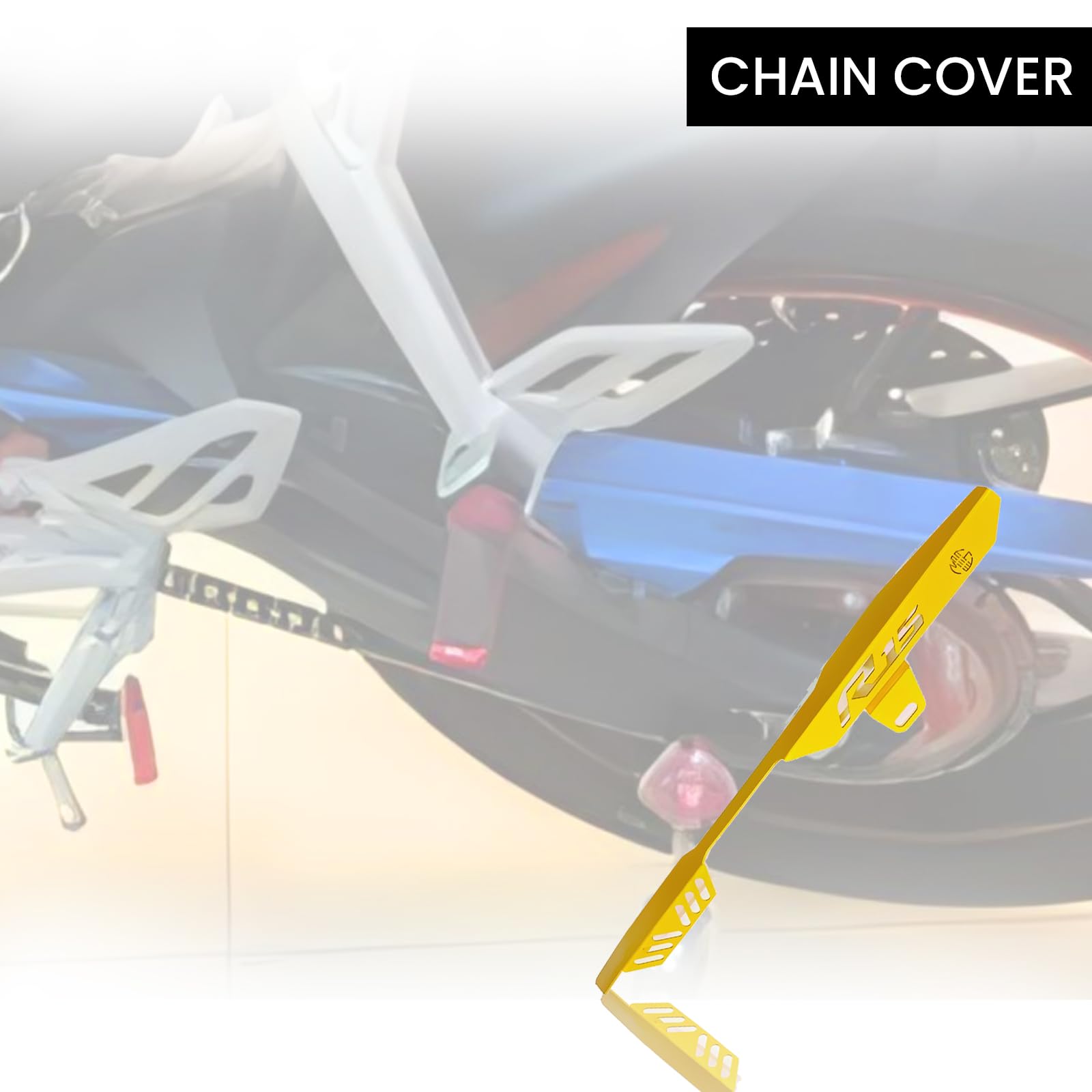 R15 V3 Bike Chain Cover - Durable and Lightweight Protector for Optimal Chain Performance | Easy Installation, Fits in R15 Model-Yellow - Moto Genius