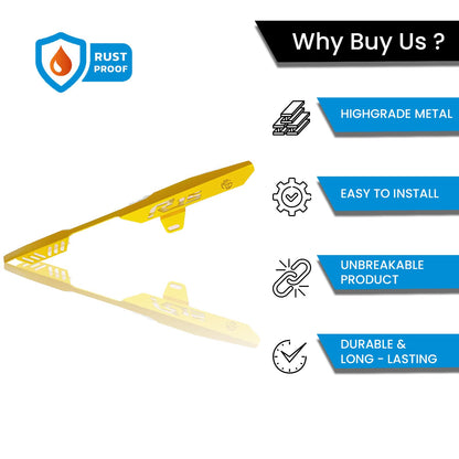 R15 V4 Bike Chain Cover - Durable and Lightweight Protector for Optimal Chain Performance | Easy Installation, Fits in R15 Model-Yellow - Moto Genius