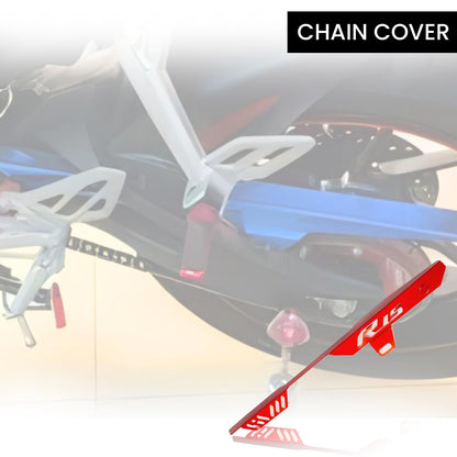 R15 V4 Bike Chain Cover - Durable and Lightweight Protector for Optimal Chain Performance | Easy Installation, Fits in R15 Model-Red - Moto Genius