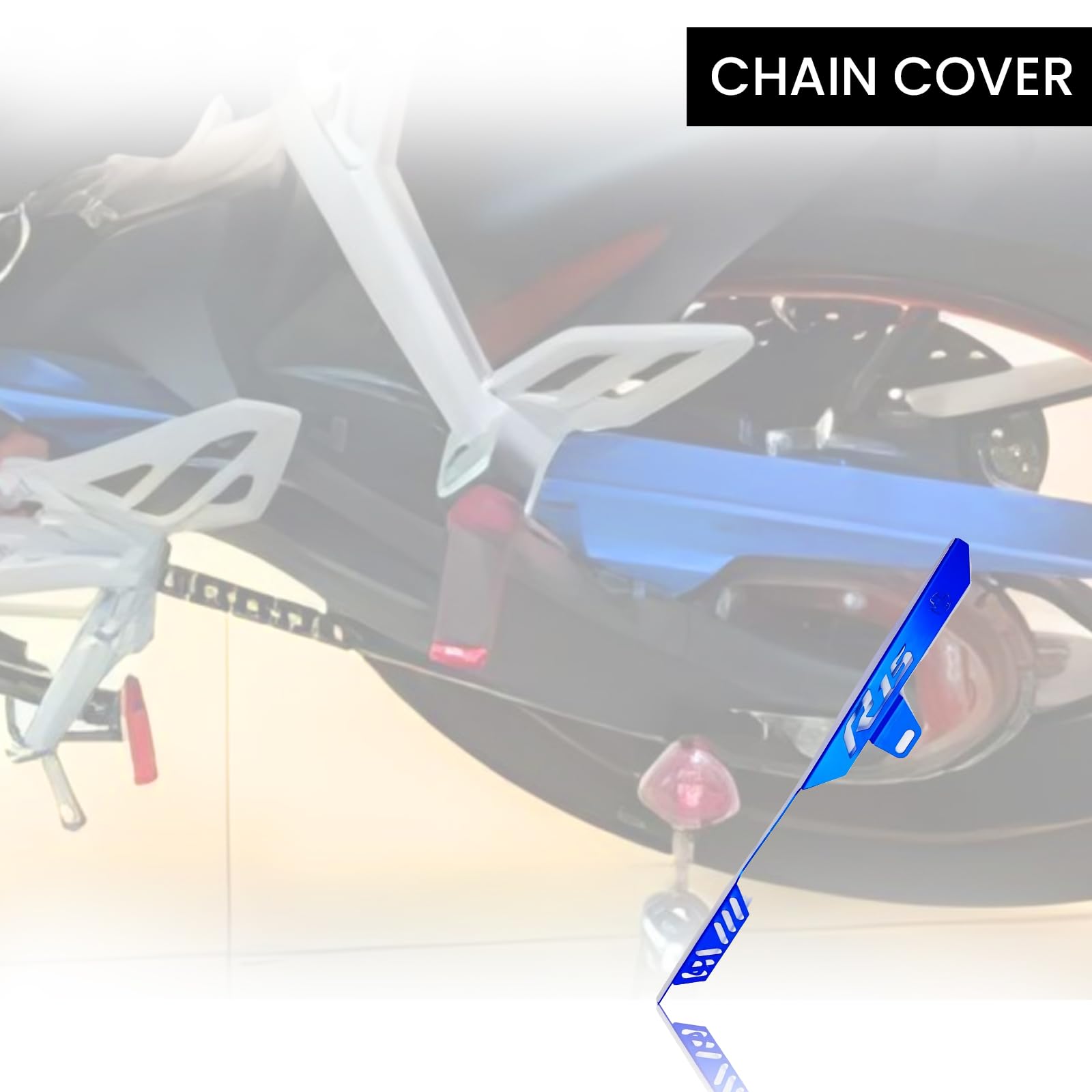 R15 V4 Bike Chain Cover - Durable and Lightweight Protector for Optimal Chain Performance | Easy Installation, Fits in R15 Model-Blue - Moto Genius