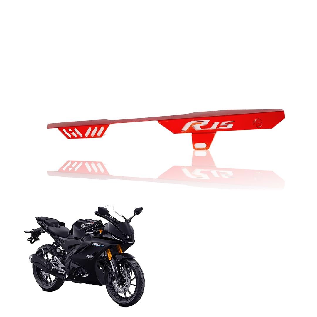 R15 V4 Bike Chain Cover - Durable and Lightweight Protector for Optimal Chain Performance | Easy Installation, Fits in R15 Model-Red - Moto Genius