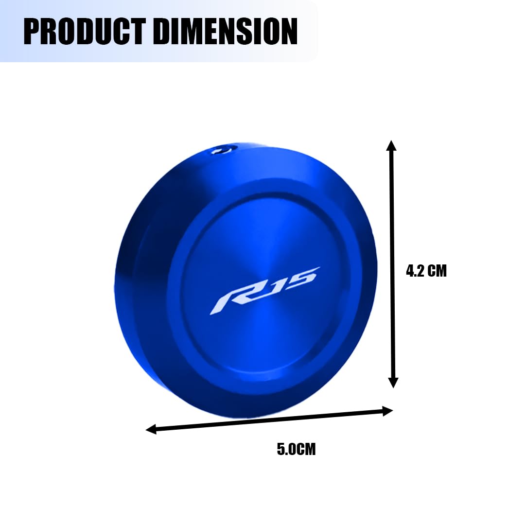 R15M R15 V4 V3 Front Fork Covers | CNC Aluminum Shock Absorber Top Caps | Motorcycle Front Fork Protection | Durable, Easy Install-Blue - Moto Genius